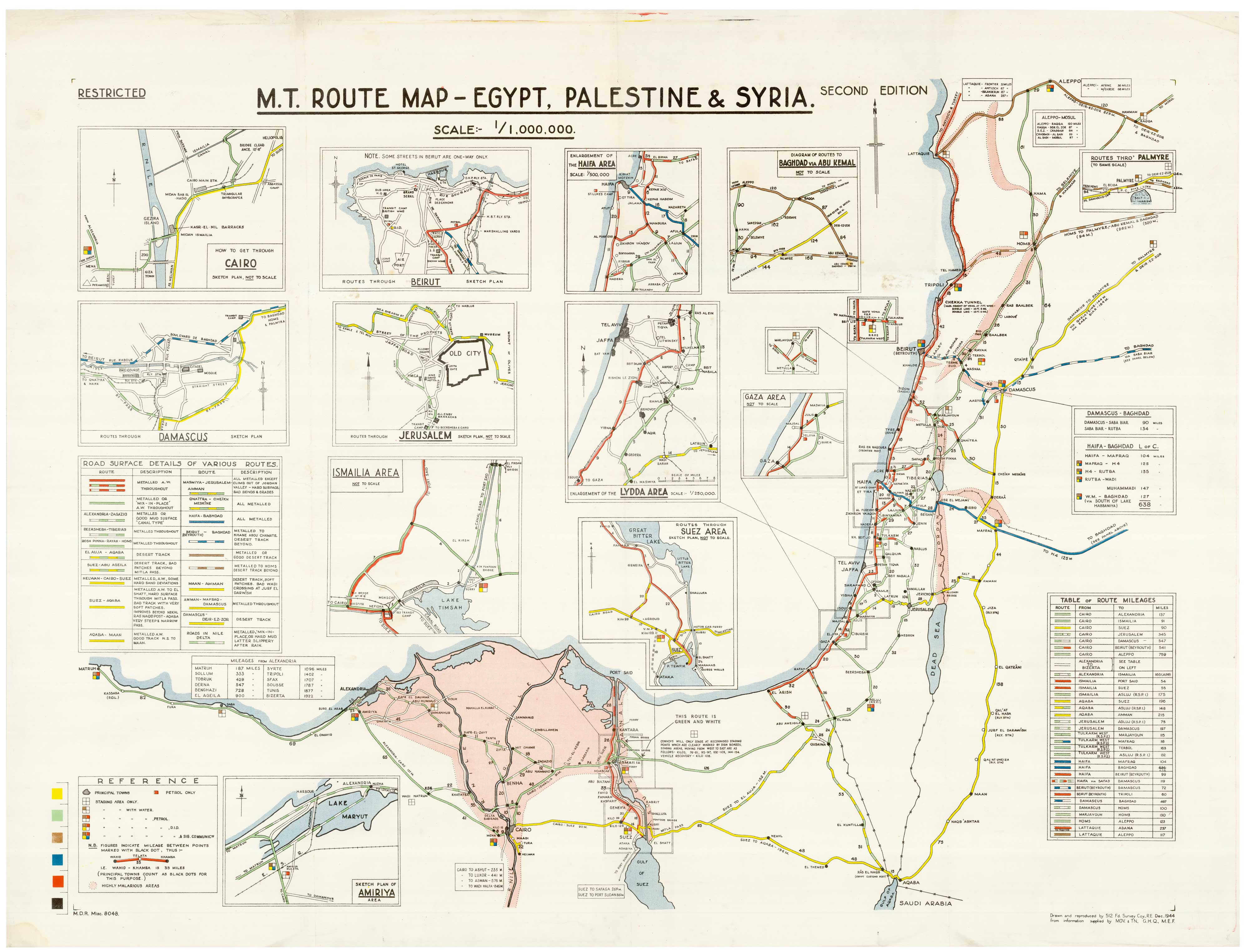 Royal Engineers M.T. Route Map