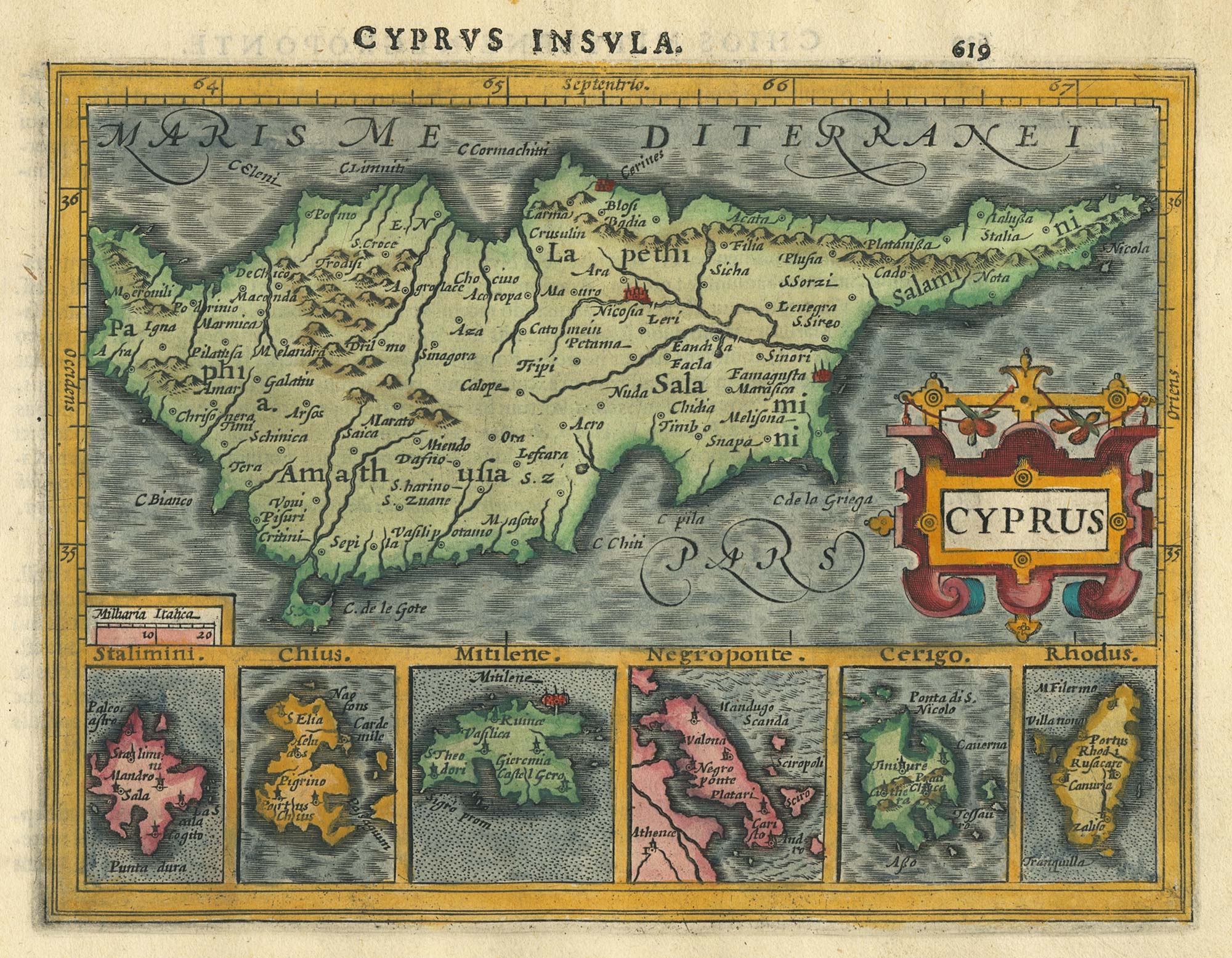 Hondius Cyprus miniature
