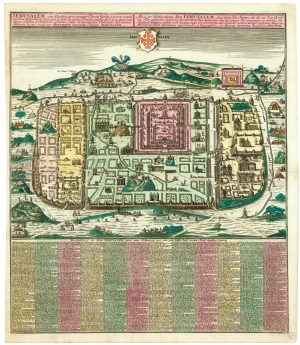 Seutter Jerusalem after Adrichom