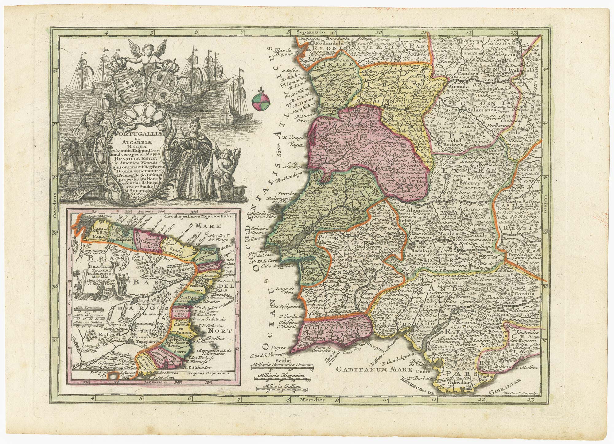 Seutter Portugal miniature