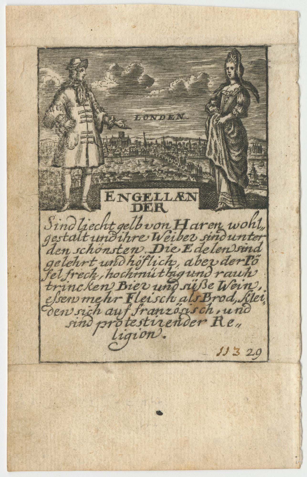 German playing card of London
