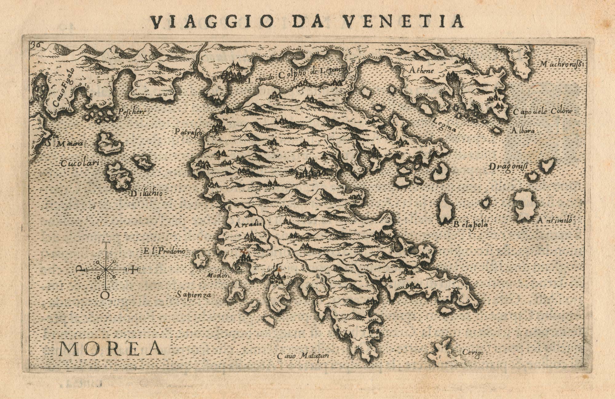 Rosaccio Peloponnese