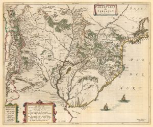 Paraquaria Vulgo Paraguay, Cum adjacientibus. by BLAEU, Johannes., 1662.
