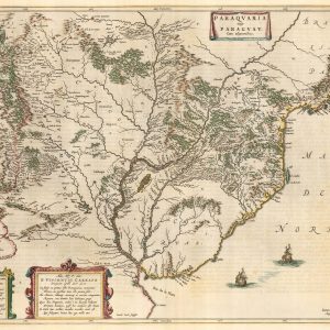 Paraquaria Vulgo Paraguay, Cum adjacientibus. by BLAEU, Johannes., 1662.
