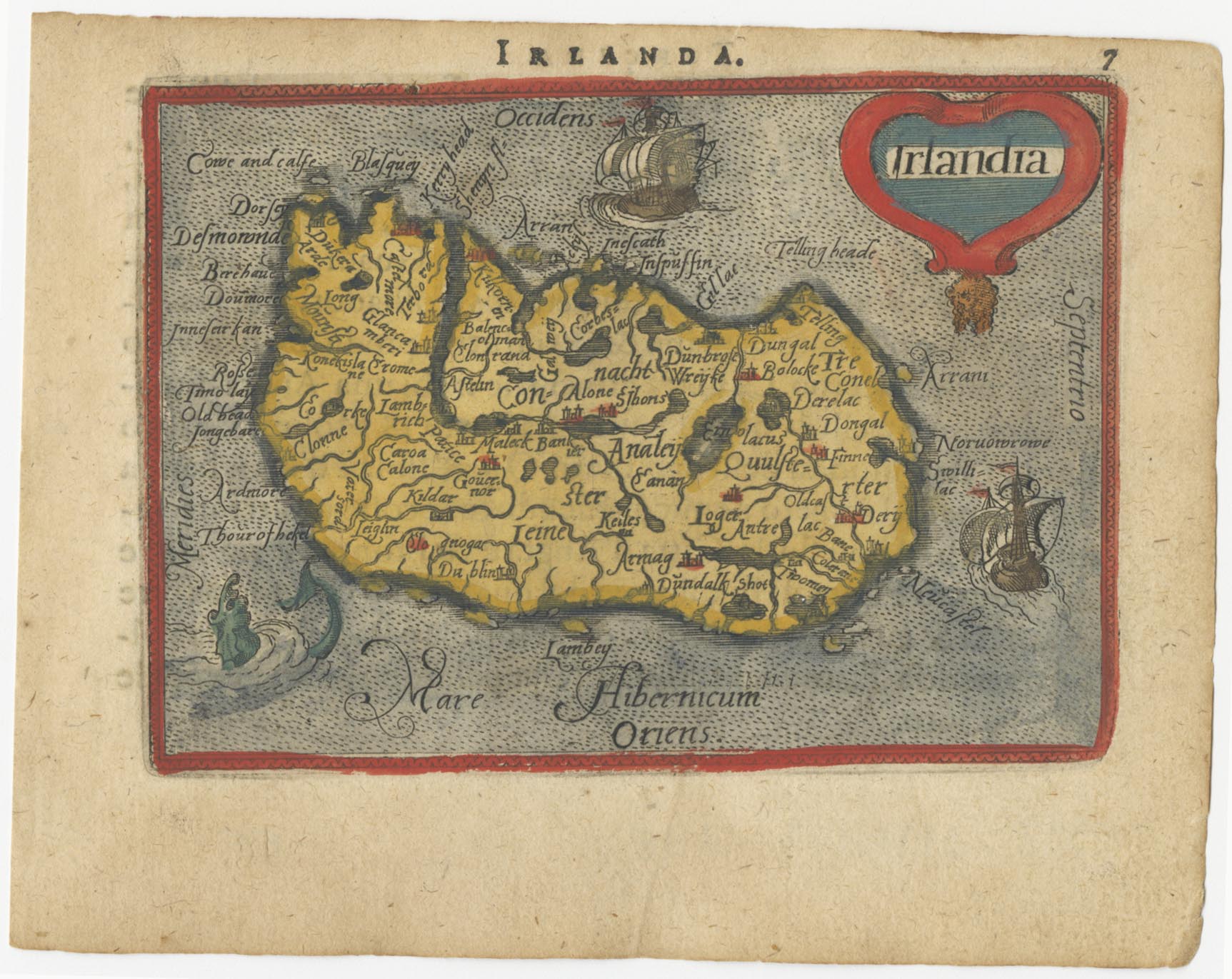 Ortelius Ireland Galle