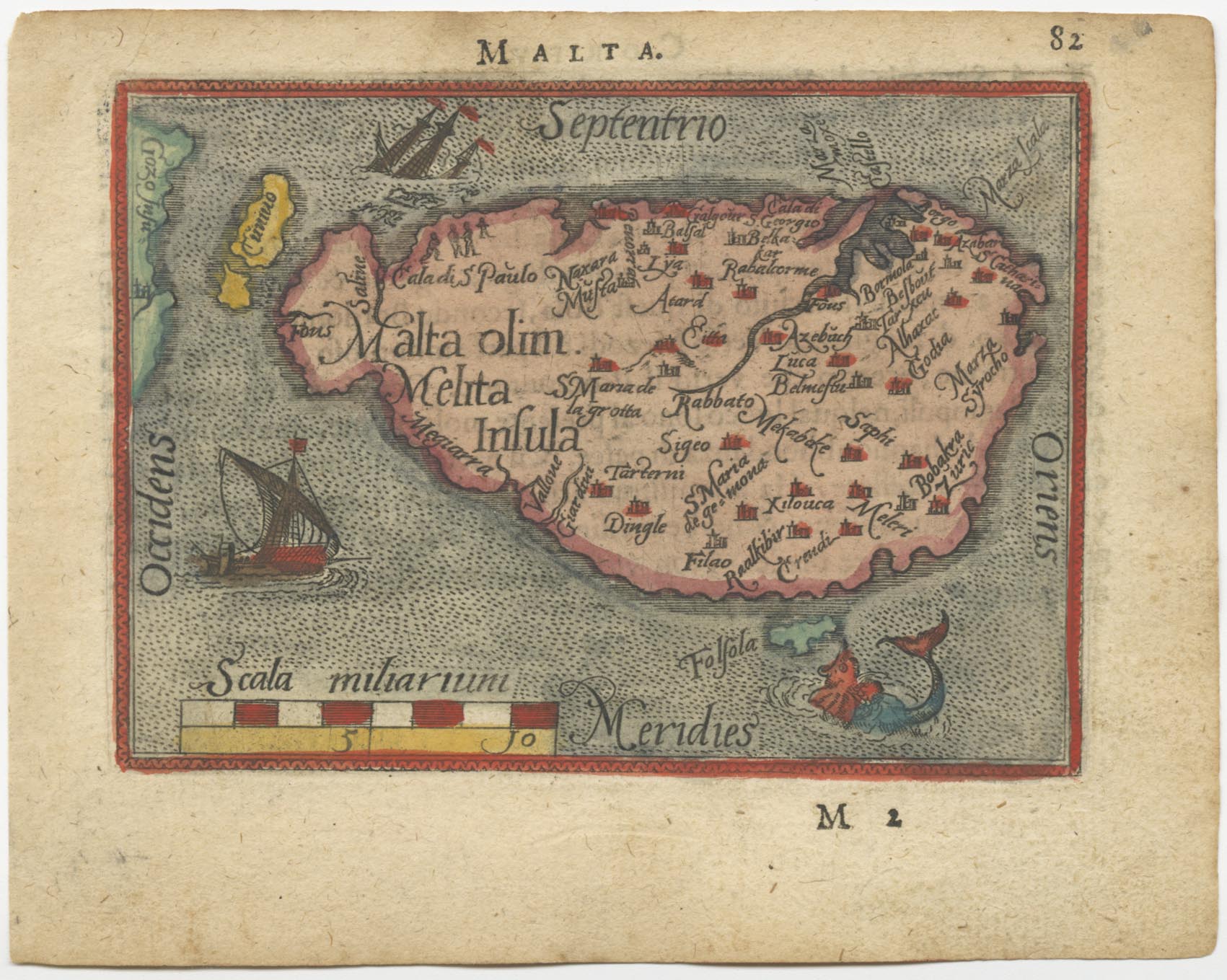 Ortelius Malta Galle