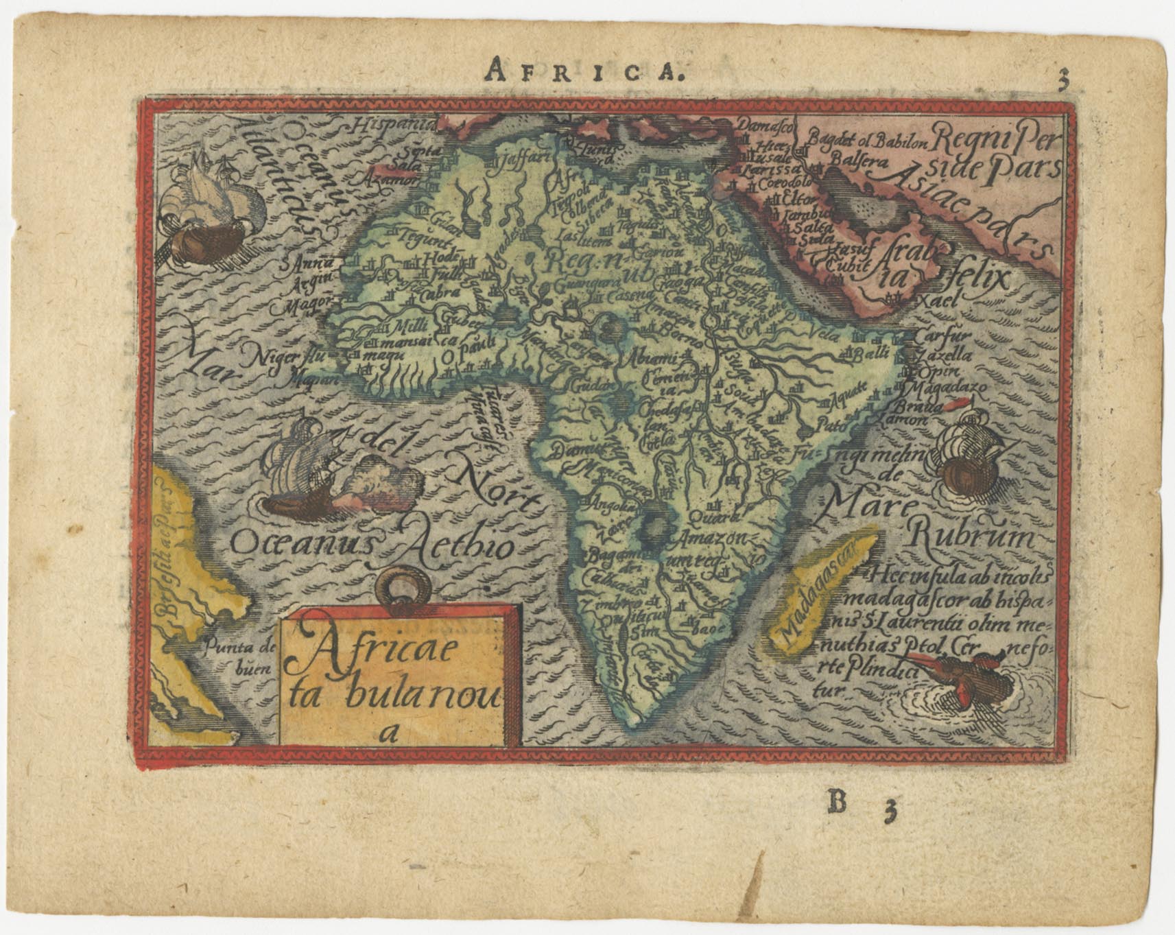 Ortelius Africa Galle
