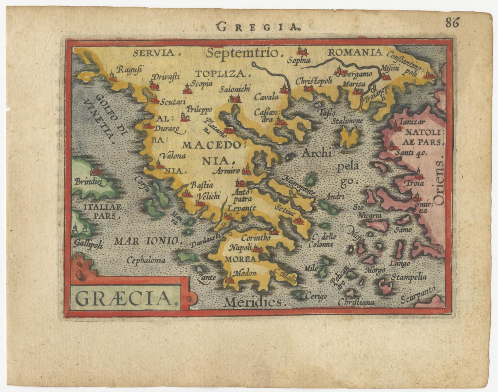 Ortelius Greece Galle