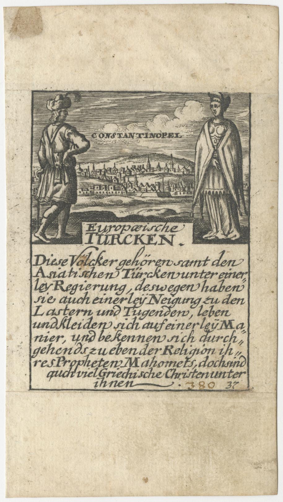 German playing card of Constantinople