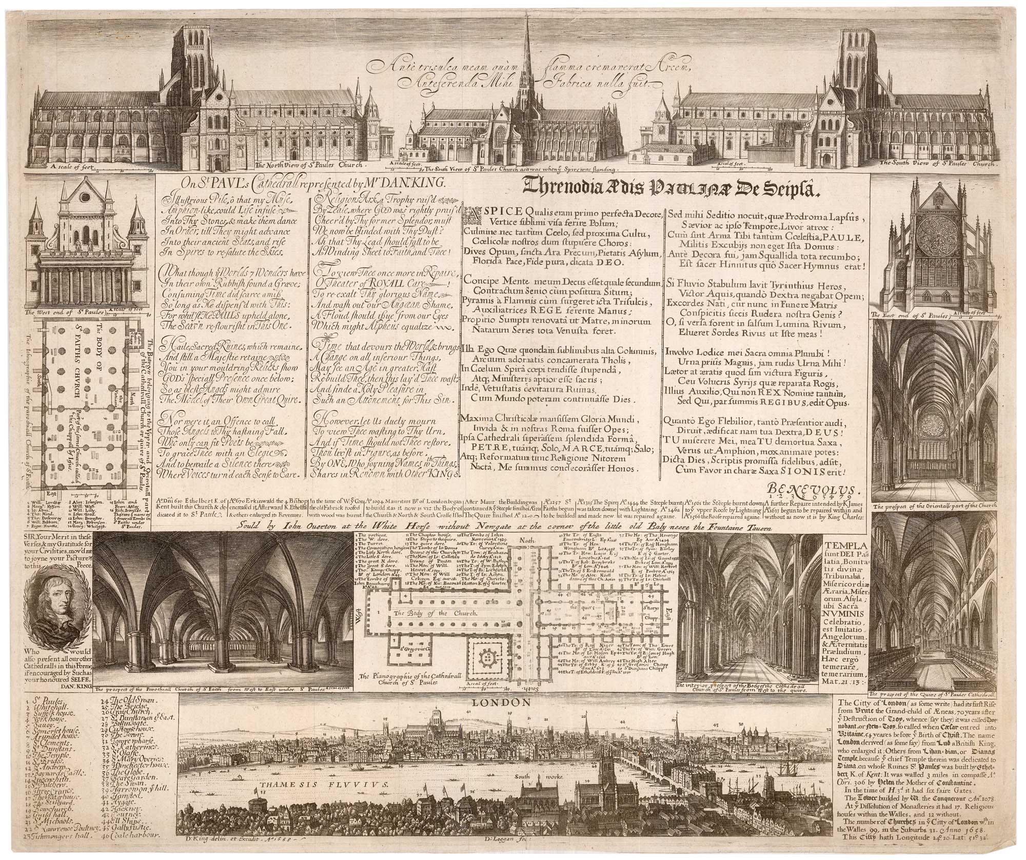Loggan St Paul's Cathedral 1680
