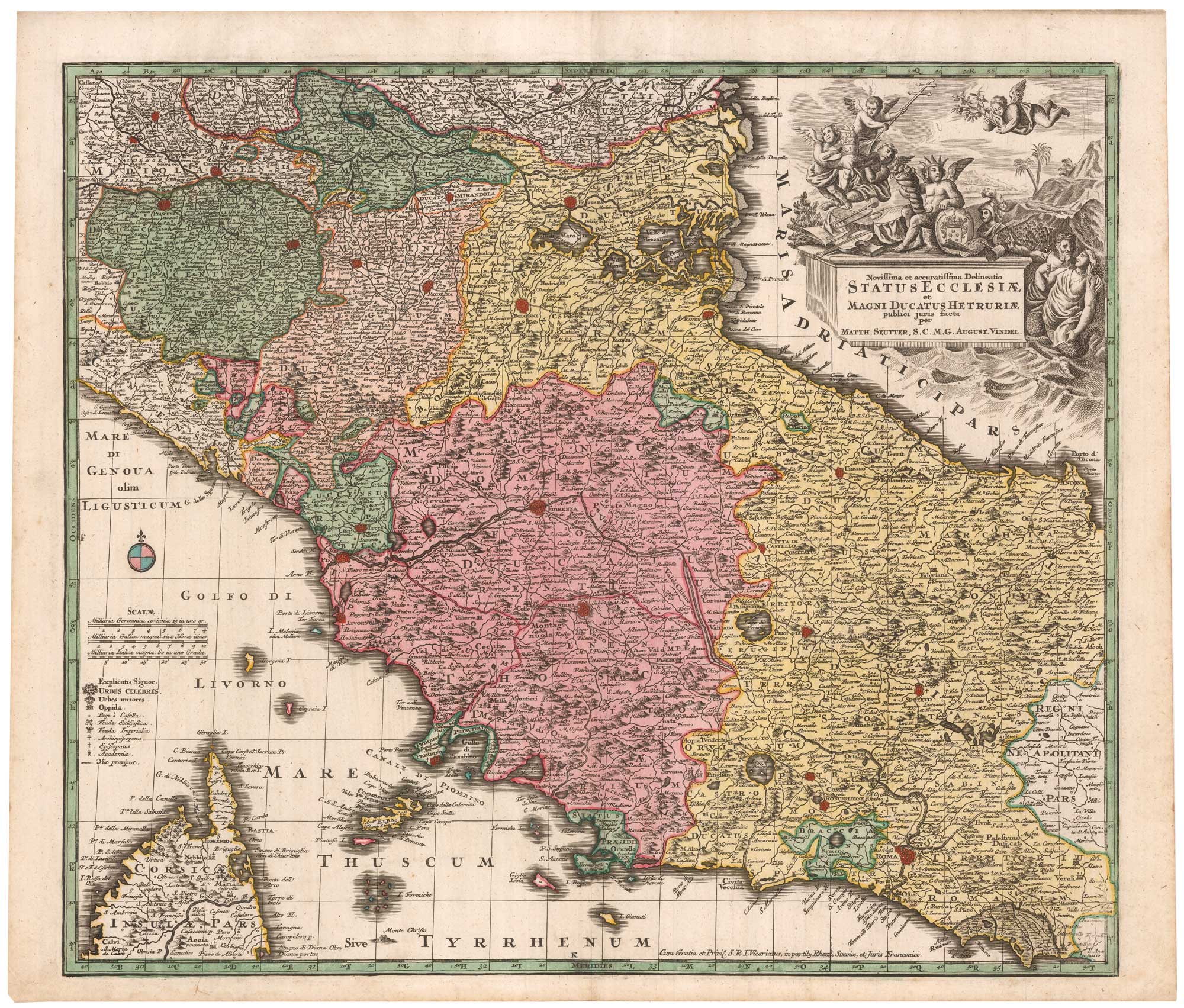 Seutter Tuscany and Papal States