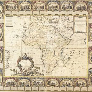 Clouet Africa wall map