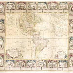 Clouet America wall map