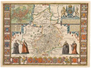 John Speed's map of Cambridgeshire, Cambridgshire described with the division of the hundreds