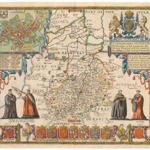 John Speed's map of Cambridgeshire, Cambridgshire described with the division of the hundreds