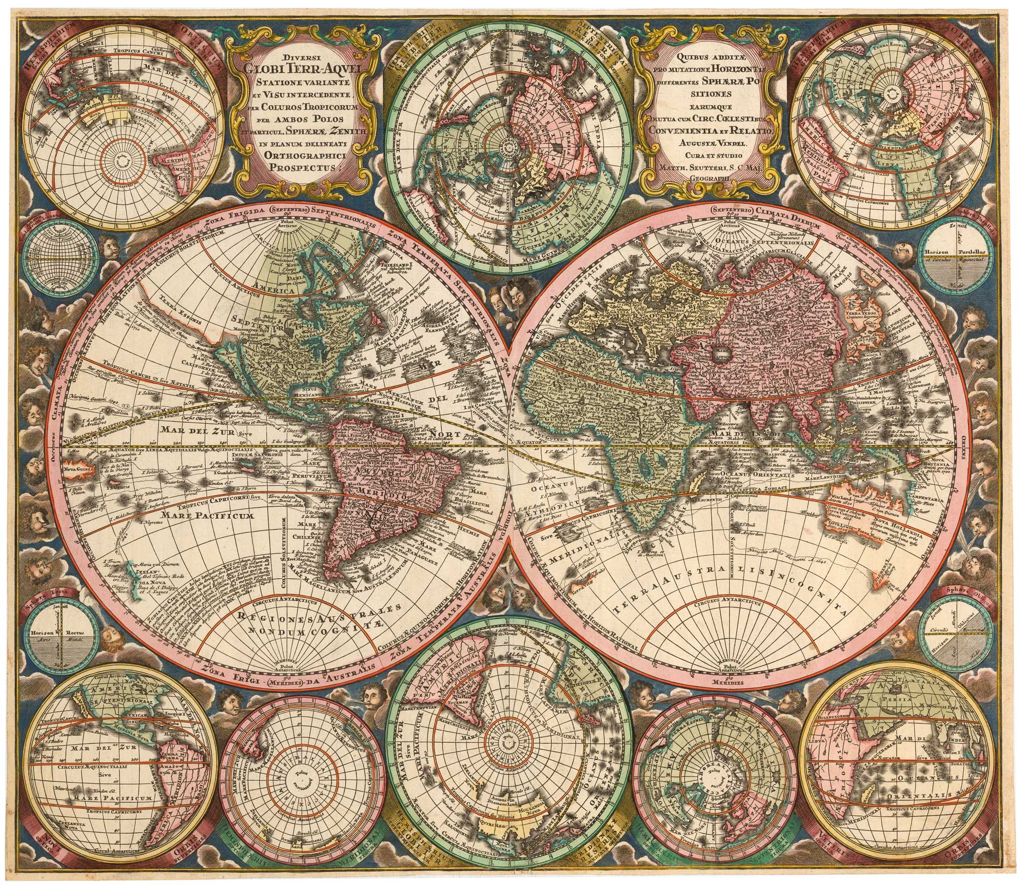 Diversi Globi Terr-Aquei... by SEUTTER, Matthaus., 1750.