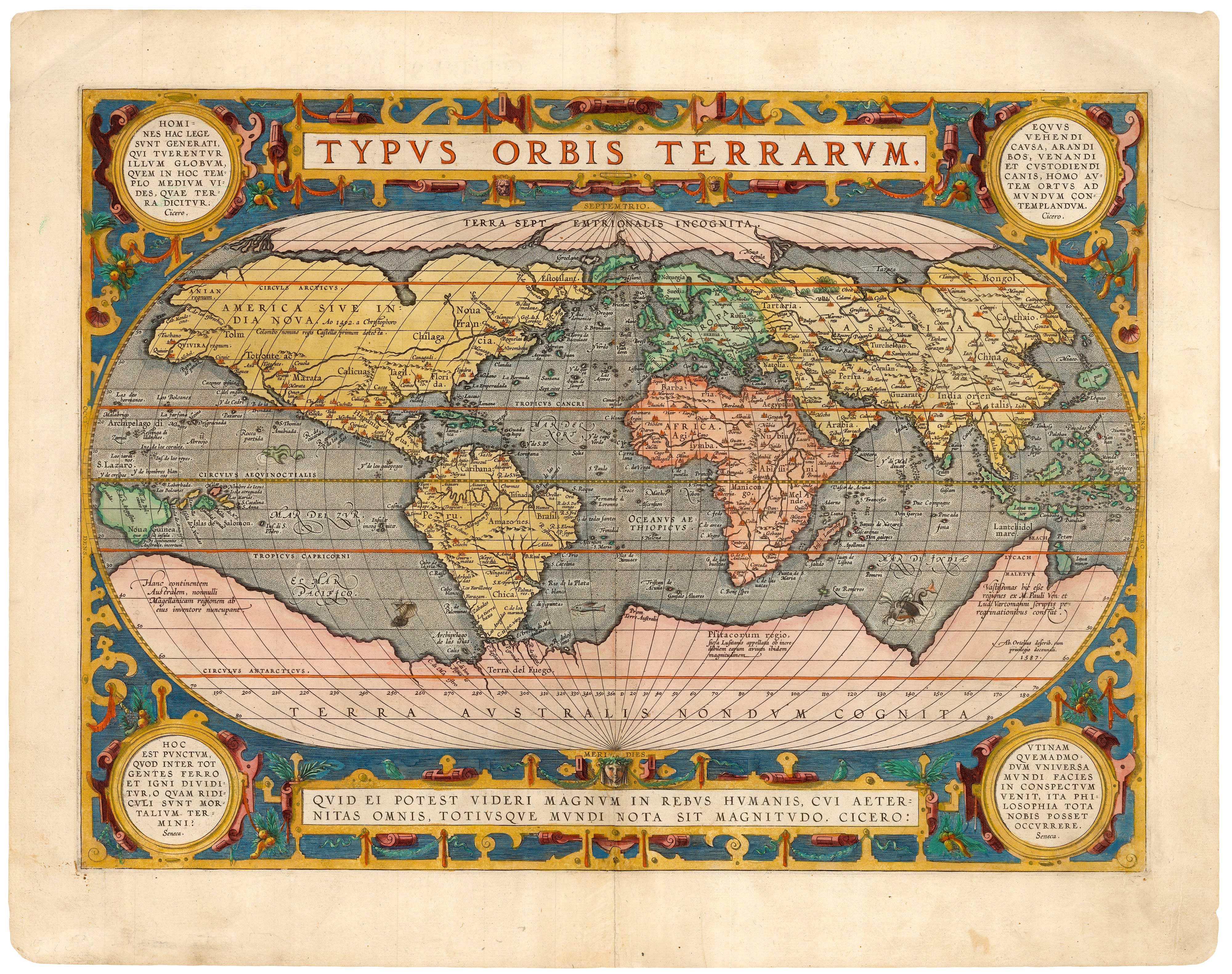 Typus Orbis Terrarum by Abraham Ortelius 1592