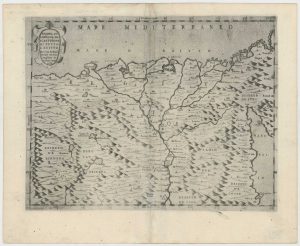 Map of Egypt by Forlani. Title: Nuova, et Copiosa, Descrittione di Tutto L'Egitto Pur hora de Paulo Forlani Veronese intagliata in Venetia l'anno 1566.