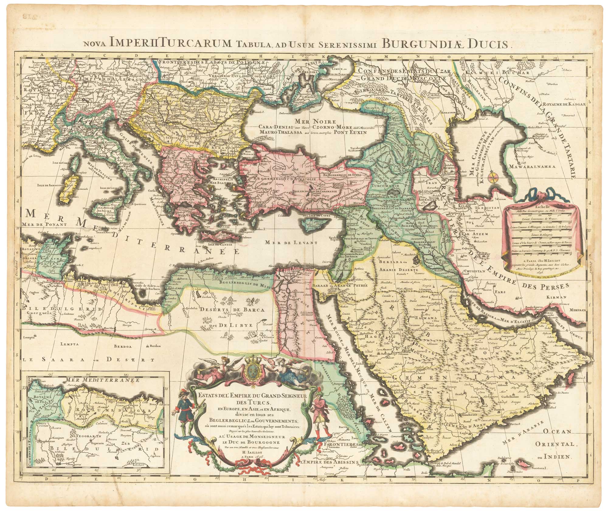 Estats de l'Empire du Grand Seigneur des Turcs, en Europe, by JAILLOT, Alexis-Hubert., 1696.
