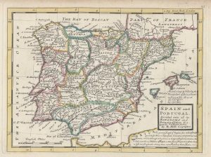 Spain and Portugal, Divided into all its Kingdoms and Principalities by MOLL, Herman., 1732.