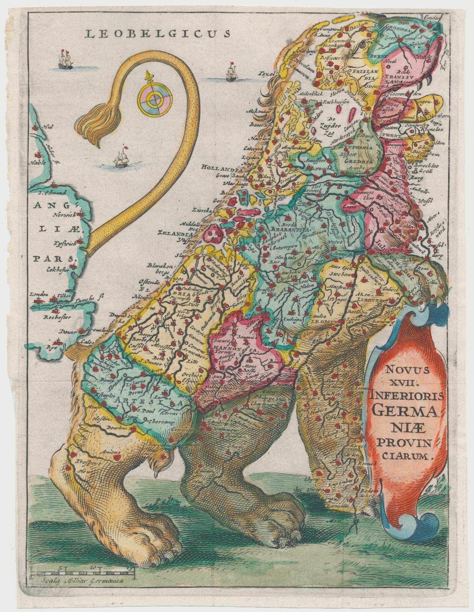 Novus XVII. Inferioris Germaniae Provinciarum. by STRADA, Famiano., 1648.