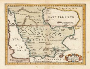 Arabia Eudaemon ex Plinio Lib VI Cap. 28. by CLUVER, Philip., 1661.