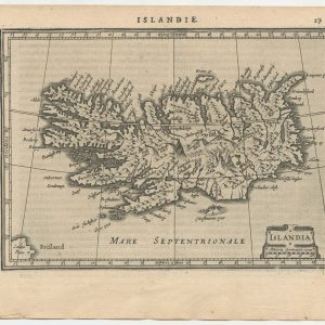 A 17th century map of Iceland from a pocket atlas