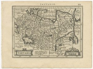 Jansson's miniature map of Tartary. Tartaria
