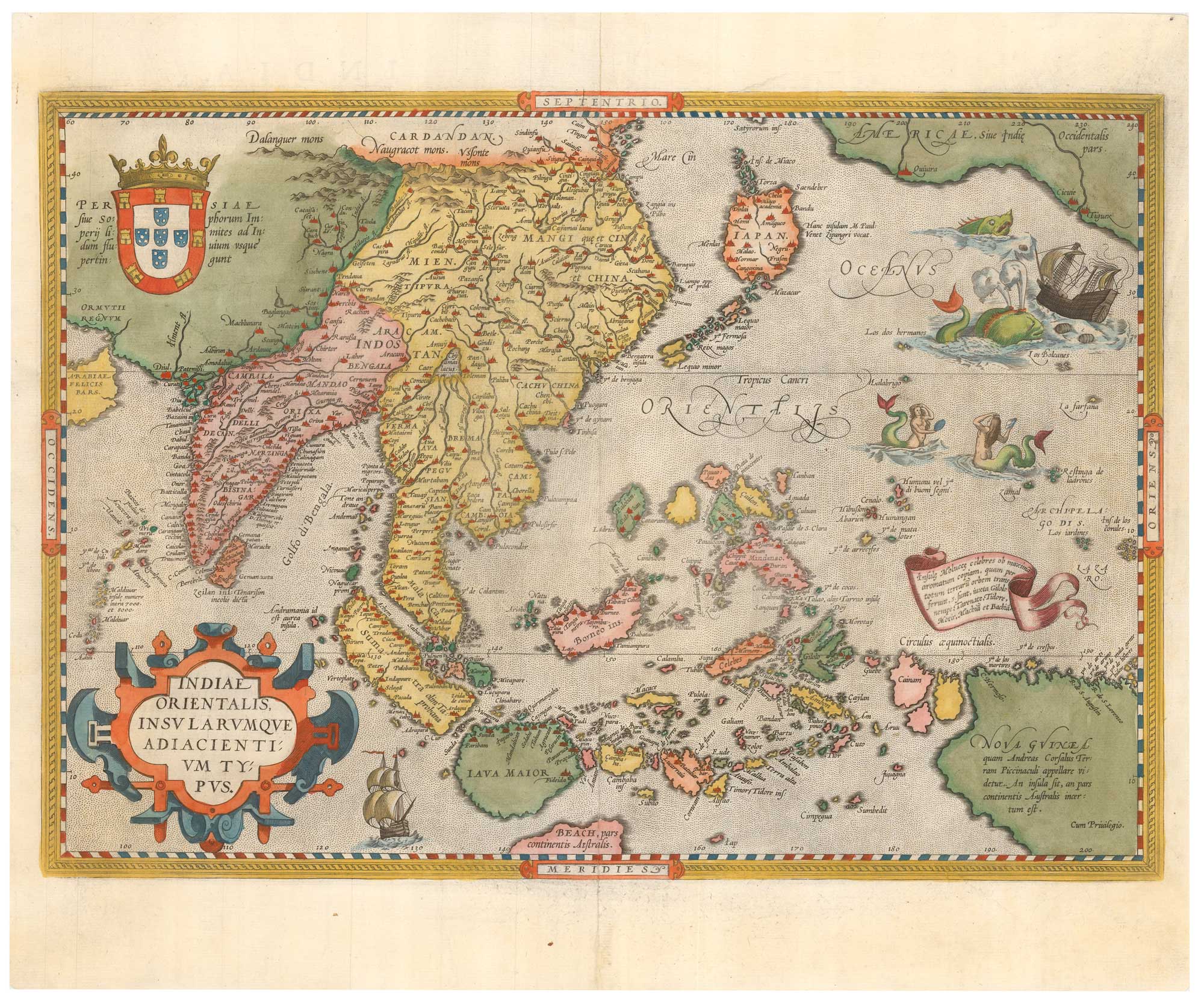 Indiae Orientalis, Insularumque Adiacientium Typus by Abraham Ortelius