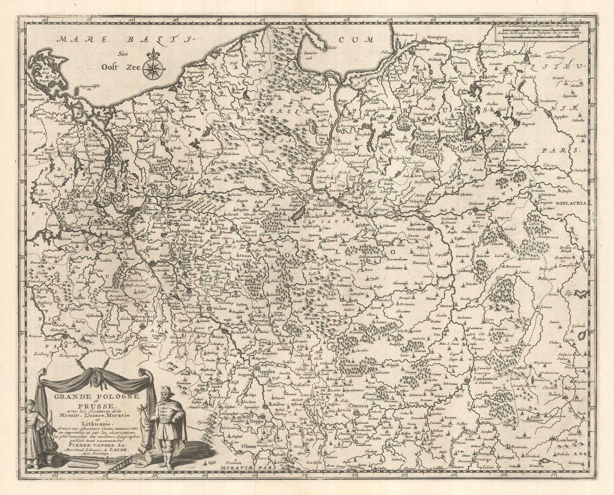 Scarce map of Poland & Prussia