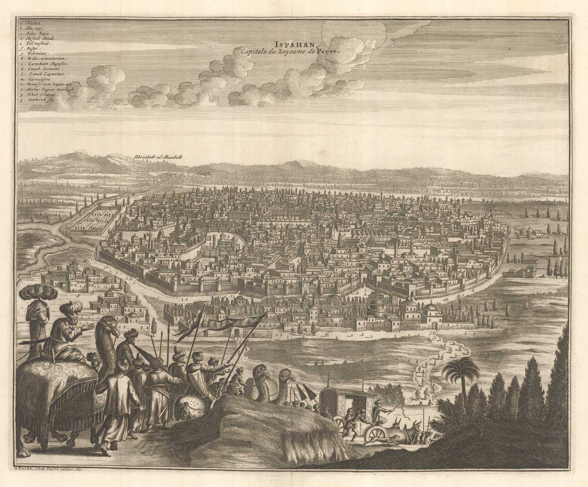 Ispahan, Capitale du Royaume de Perse. by AA, Pieter van der., 1729.