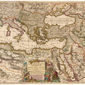 A scarce two-sheet map of the Turkish Empire