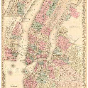 A detailed plan of New York City at the end of the Civil War