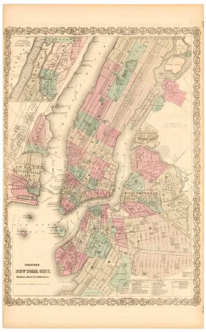 A detailed plan of New York City at the end of the Civil War