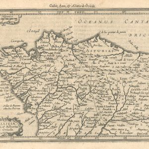 A 17th century map of Galicia from a pocket atlas