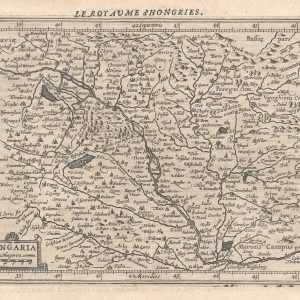 A 17th century map of Hungary from a pocket atlas