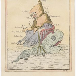A Victorian reprint of Gillray’s famous caricature map of England