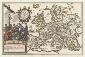 Status Religionis Catholicae in Europa per Mappam Geographicam Proposit. by SCHERER, Heinrich., 1700.