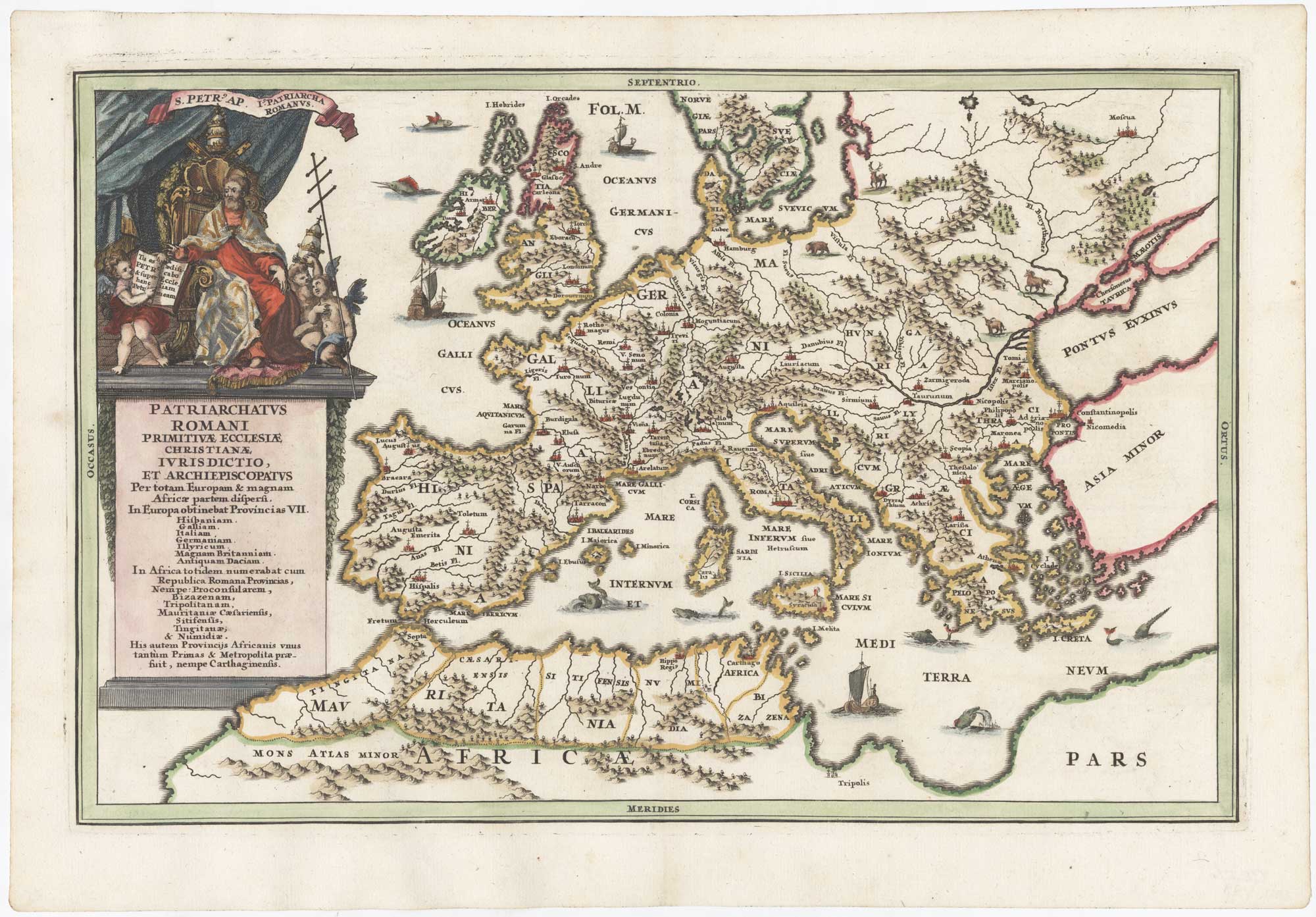 Patriarchatus Romani Primitivae Ecclesiae Christianae Jurisdictio et Archiepiscopatus Per totiam by SCHERER, Heinrich., 1700.