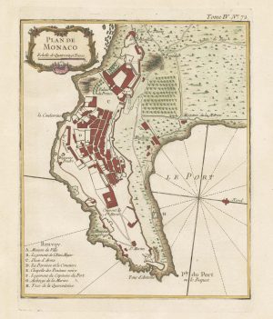Plan de Monaco. By Bellin