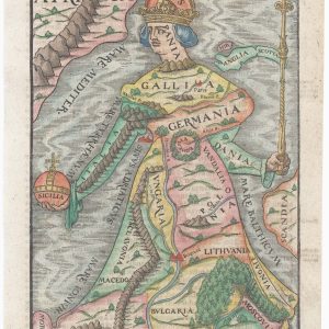 The famous allegorical map of Europe as a queen