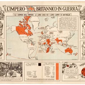 A rare propaganda map of the British Empire during the Great War