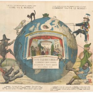 A calendar with a satire of the state of the world