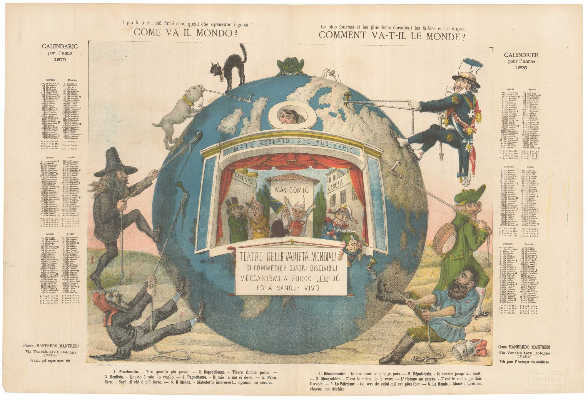 Come va il mondo? Calendario per l'anno 1879. by Manfredi 1879