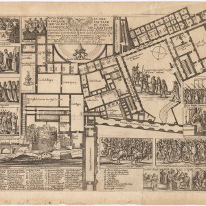 Nova pianta del conclave fatta in sede vacante di papa by DE ROSSI, Giovanni Giacomo., 1669.