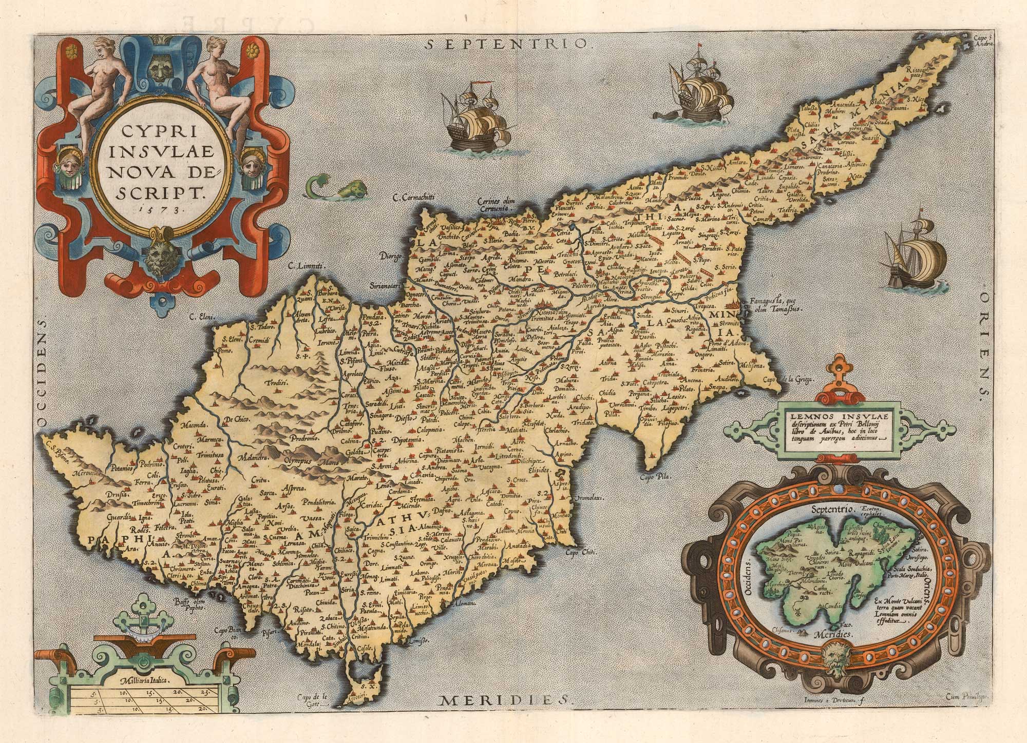 Ortelius Cyprus 1573 State 3