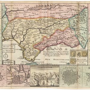 Kaart van Andalusien en Granade. by LA FEUILLE, Daniel de., 1747.