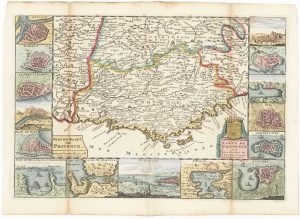 Carte de provence avec ses confins et ses fortereses / by LA FEUILLE, Daniel de., 1747.