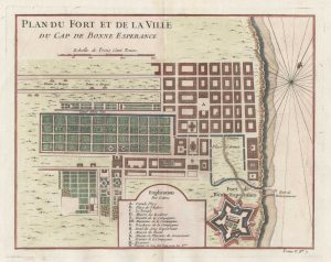 The Dutch fort at Capetown. Title: Plan du Fort et de la Ville du Cap de Bonne Esperance.