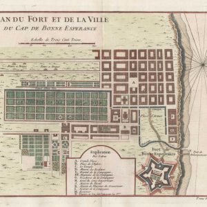 The Dutch fort at Capetown. Title: Plan du Fort et de la Ville du Cap de Bonne Esperance.